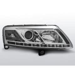 Phares Avant Xenon D2S DRL Audi A6 C6 04 04 08 Chrome