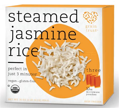 Grain Trust Steamed Jasmine Rice Gluten Free Three Oz Microwave