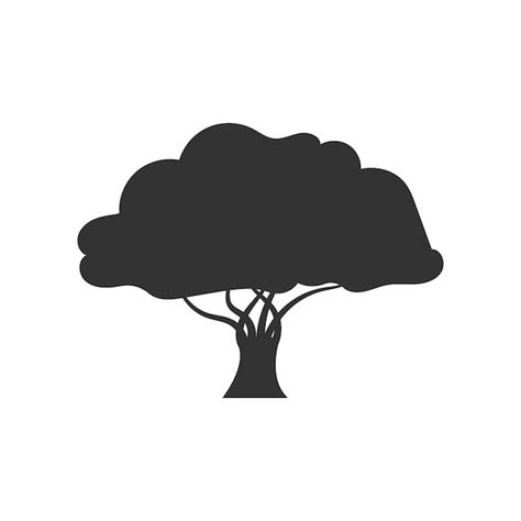 Silhouette Baum Logo Symbol Vektor Illustration Vorlage Design