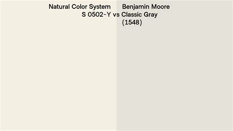 Natural Color System S Y Vs Benjamin Moore Classic Gray