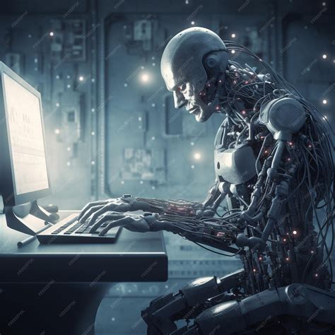 Premium Photo | New Generation artificial inteligence robotic tech and