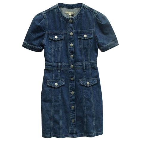 Robe Maje Denim En Coton Bleu Jean Ref Joli Closet