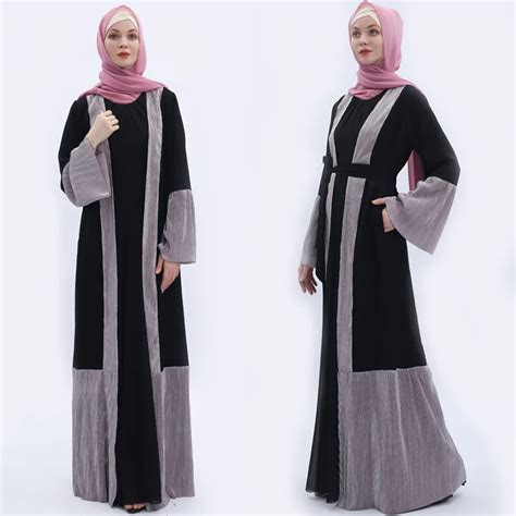 Plus Size Kaftan Open Abaya Robe Dubai Turkey Hijab Muslim Dress Abayas