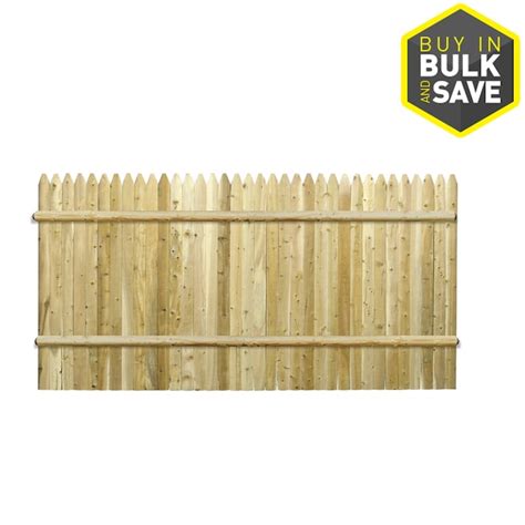 Severe Weather 4 Ft H X 8 Ft W Cedar Stockade Fence Panel In The Wood