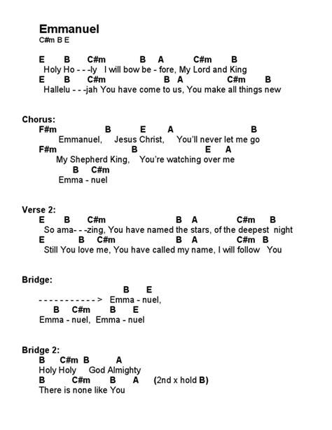 Emmanuel - Hillsong CHORDS