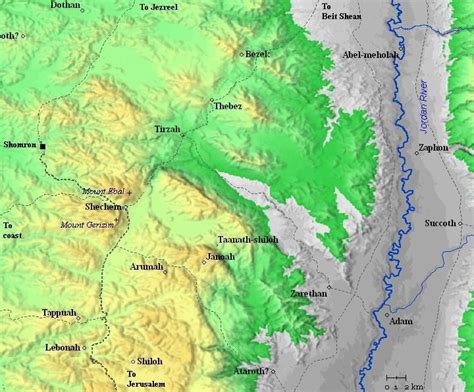 Mount Gerizim Bible Mapping Shechem Biblical Studies