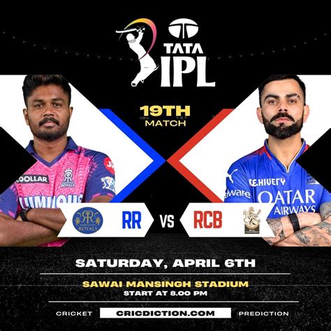 Match Preview Rajasthan Royals Vs Royal Challengers Bengaluru Ipl