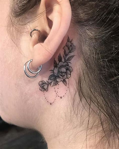 Lavender Tattoo Behind Ear Conejitosaqueadro