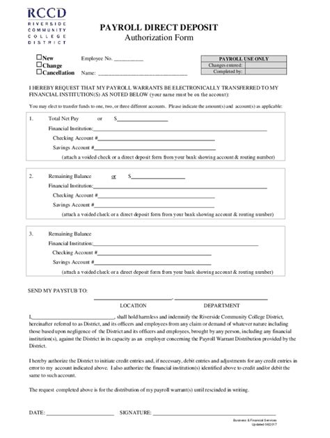 Fillable Online DIRECT DEPOSIT ENROLLMENT AND CHANGE FORM Fax Email