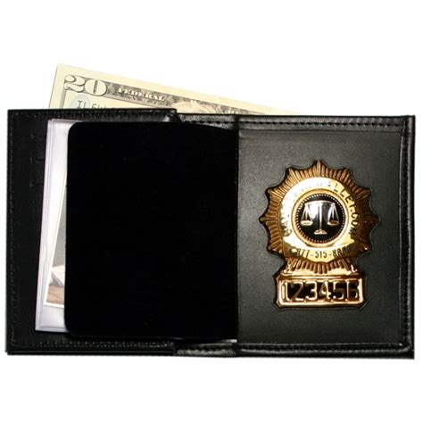 Badge Wallet with Double ID Window & 3 cc slots | Badge And Wallet