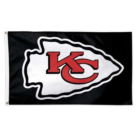 Kansas City Chiefs Black Background Deluxe Flag