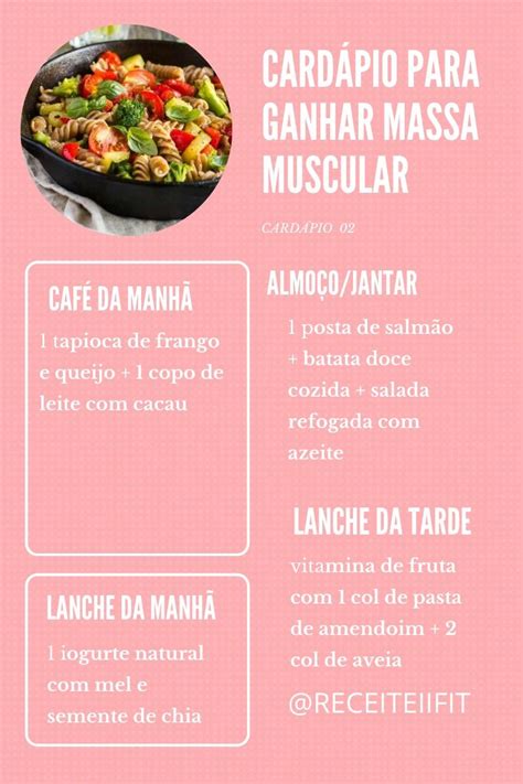 Cardápio para ganho de massa muscular 02 Fácil e simples de fazer