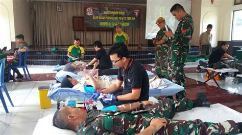 Donor Darah HUT Ke 73 TNI Tahun 2018 Di Yonarmed 11 Kostrad Kostrad