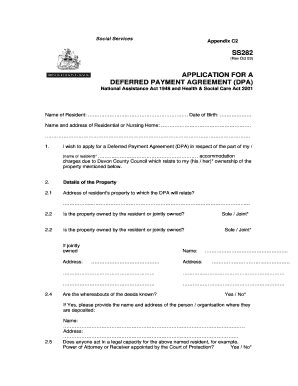 Deferred Payment Agreement Template Fill And Sign Printable Template