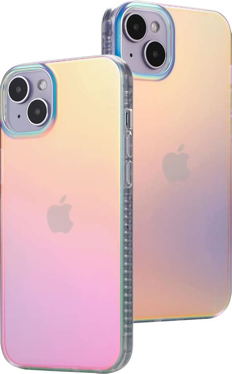 Amazon LONLI For IPhone 14 Fluorescent Iridescent Translucent