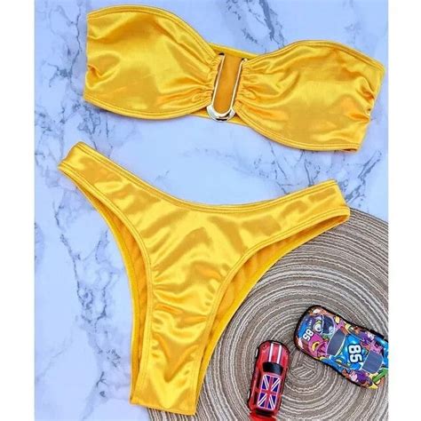 Bandeau Bikinis Bandage Swimwear Sexy Bikini Set Women Swimsuit