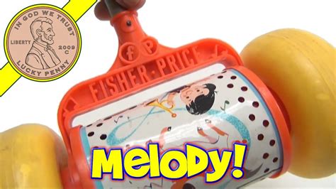 Vintage Fisher Price 1963 Melody Push Chime Musical Push Along Toy 757