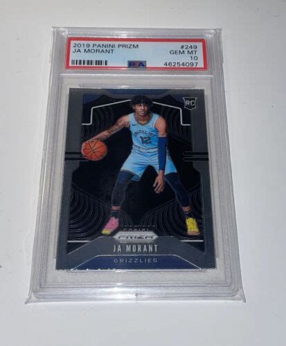 2019 20 Panini Prizm Ja Morant RC Rookie 249 PSA 10 GEM MINT GRIZZLIES