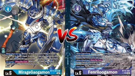 Digimon Tcg Bt Locals Gameplay Miragegaogamon Vs Fenriloogamon