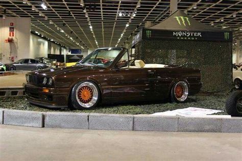 Bmw E30 3 Series Cabrio Brown Slammed Bmw E30 Bmw Bmw E30 M3