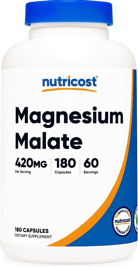 Amazon Nutricost Magnesium Malate Mg Capsules Mg Of