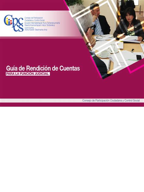 Pdf Guia De RendiciÓn De Cuentas Para La FunciÓn Judicial Dokumen Tips