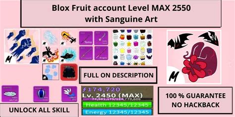 [Blox Fruits] Sanguine Art + Godhuman | Level Max 2550 | Best Deal