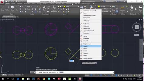 Object Snap Autocad 2015 Course ادوات السناب شرح كاد 2015 Youtube