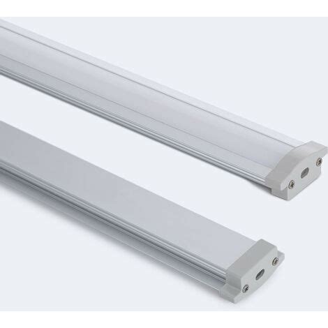 Perfil Aluminio Estanco IP65 Empotrable 2m Para Tira LED Hasta 8 Mm 2 M