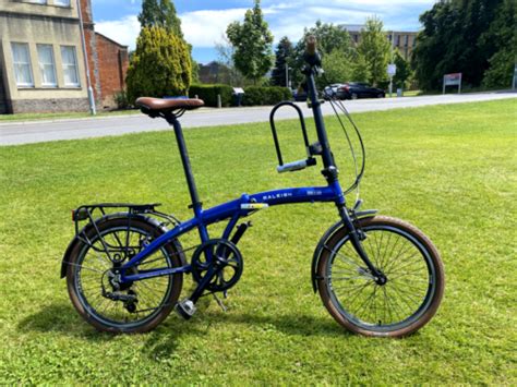 Raleigh Stowaway Folding Bike Metallic Blue Folding Bikes U