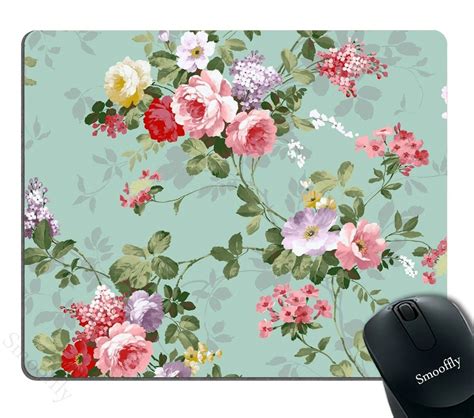 Smooffly Beautiful Flowers Like Sleeping Princess Rectangle Mouse Pad