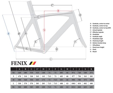 ridley fenix size chart - Keski