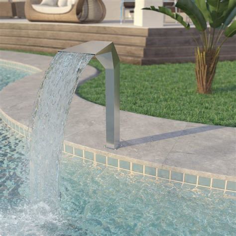 Vidaxl Pool Fountain Stainless Steel X X Silver Walmart