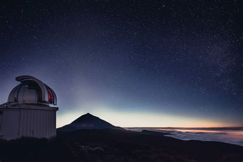 The starry sky above the Canary Islands