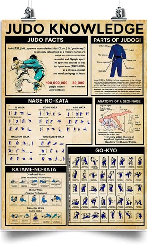 Judo Vertical Poster Judo Knowledge Home Decoration Poster Wall Poster