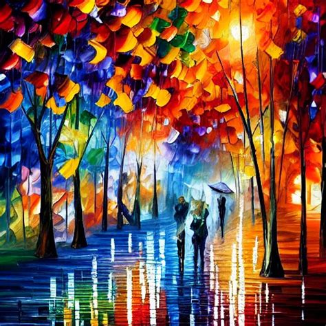 A Painting By Leonid Afremov And Johannes Itten Stable Diffusion