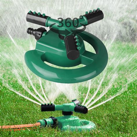 Lawn Sprinkler TSV Automatic 360Rotating Adjustable Garden Water