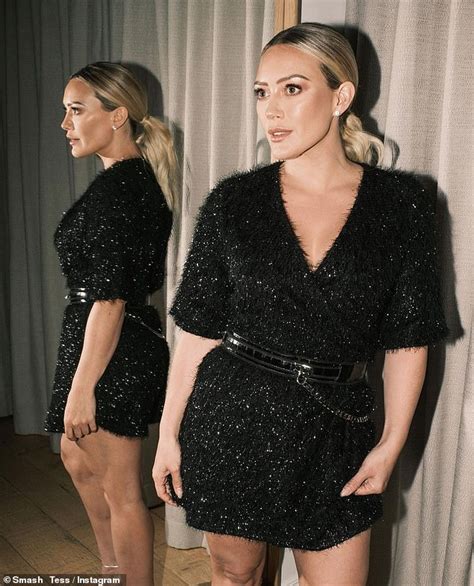 Hilary Duff Proves To Be The Perfect Model In A Sparkling Black Romper For New Smash Tess