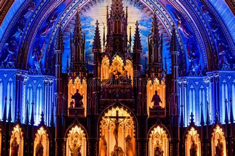 MONTREAL, QUEBEC, CANADA - MAY 21, 2018: Interior of Notre-Dame De ...