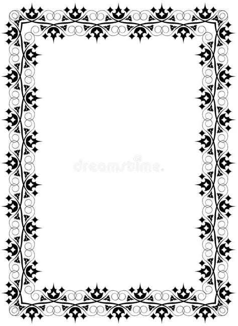 Black Ornament Frame Stock Vector Illustration Of Thorn 11429686