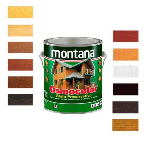 Osmocolor Montana Stain Madeira 3 6lt Varias Cores Verniz Stain