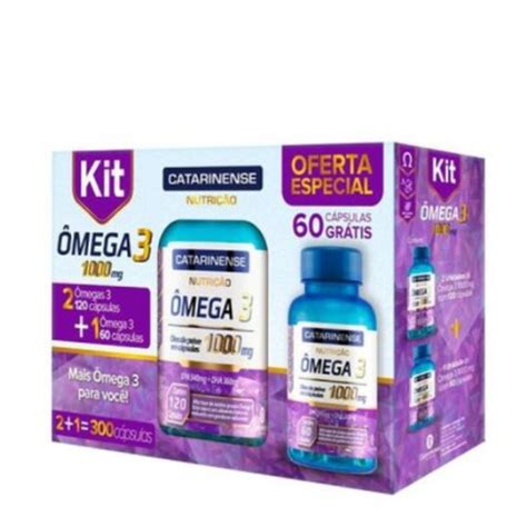 Ômega 3 Catarinense 1000mg frasco 120 cápsulas 2 unidades