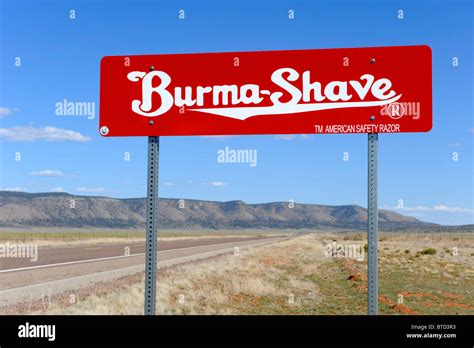 Burma shave sign along route 66 hi-res stock photography and images - Alamy