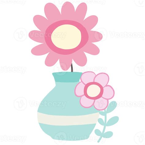 Flowers And Vases Minimalist Style 28796507 Png