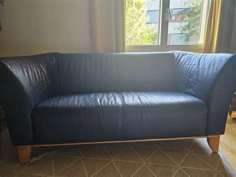 Er Sofa Aus Leder Dunkelblau Kaufen Auf Ricardo