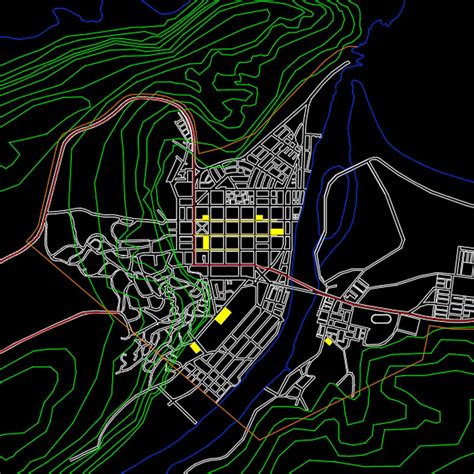 Plano Ciudad De Lebu En Cad Bim Cat Logo Arquitectura