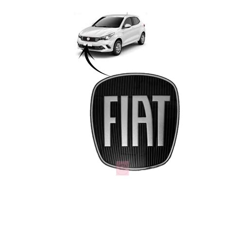 Emblema Aplique Acrilico Preto Grade Fiat ARGO CRONOS 2018 2021