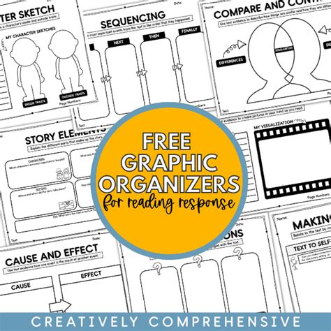 Graphic Organizers For Reading Comprehension Perfect For Any Book Classroom Freebies