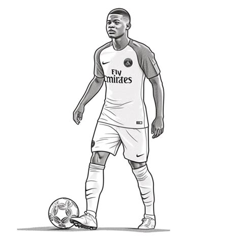 Coloriage mbappe psg Coloriages à imprimer GRATUITEMENT pour enfant