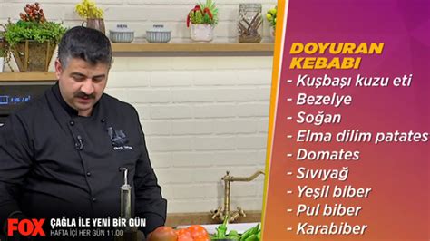 Çağla ile Yeni Bir Gün Programı Doyuran kebabı tarifi NOW